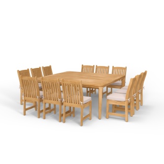 Square Dining Sets for 8 to 16
