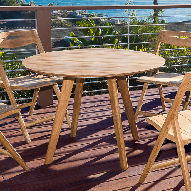 42" Surf Round Teak Table