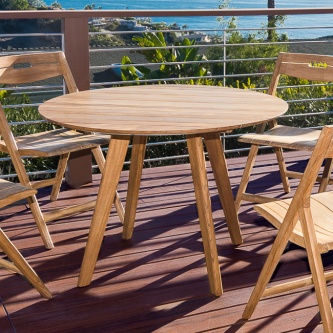 42" Surf Round Teak Table