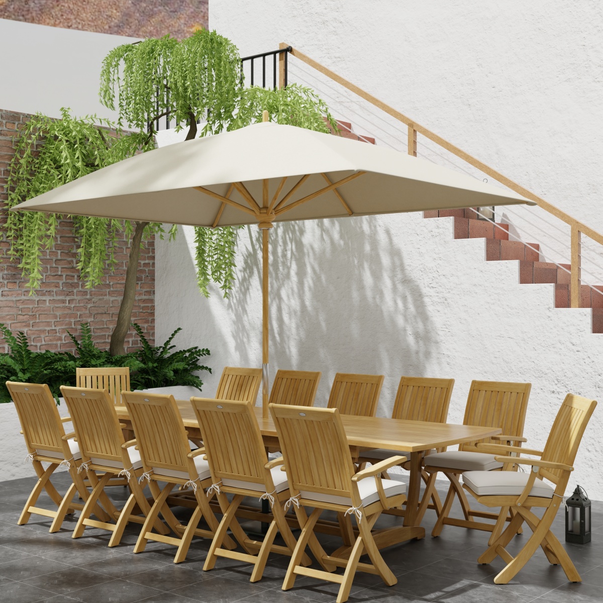 13 pc Barbuda Teak Patio Set