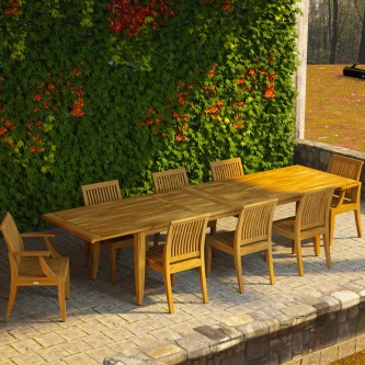 Laguna 9 pc Teak Dining Set
