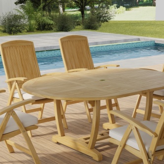 7 pc Martinique Barbuda Recliner Dining Set